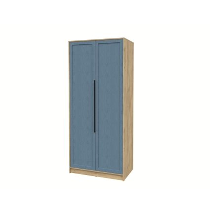 Шкаф распашной Тренд КТ-Ш2 (Дуб золотой ЛДСП/ Дуб лазурный ЛМДФ) Ш918 В2128 Г547 Шкаф распашной Тренд КТ-Ш2 (Дуб золотой ЛДСП/ Дуб лазурный ЛМДФ) Ш918 В2128 Г547